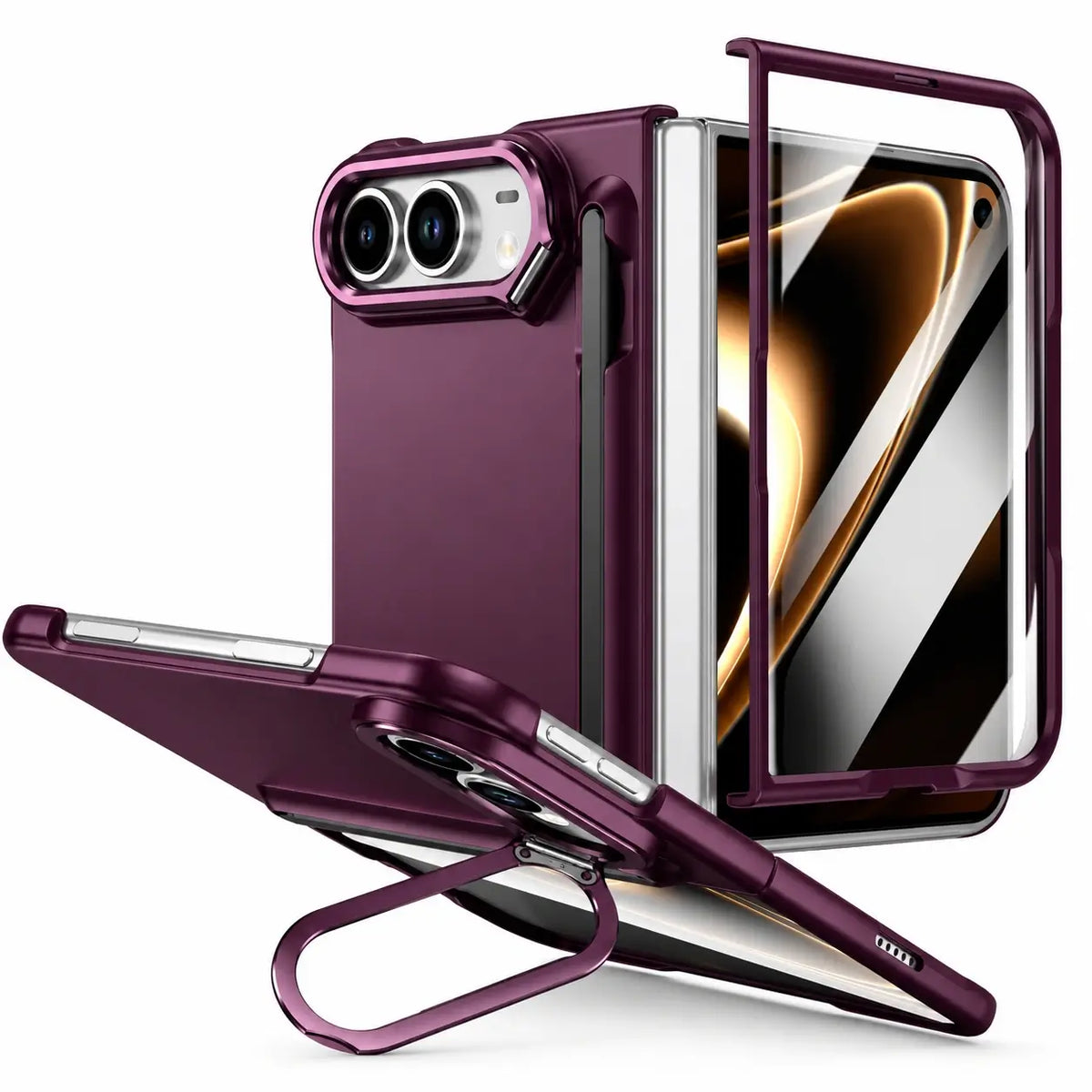 Full Protection Kickstand Case With Stylus for iPhone Duo